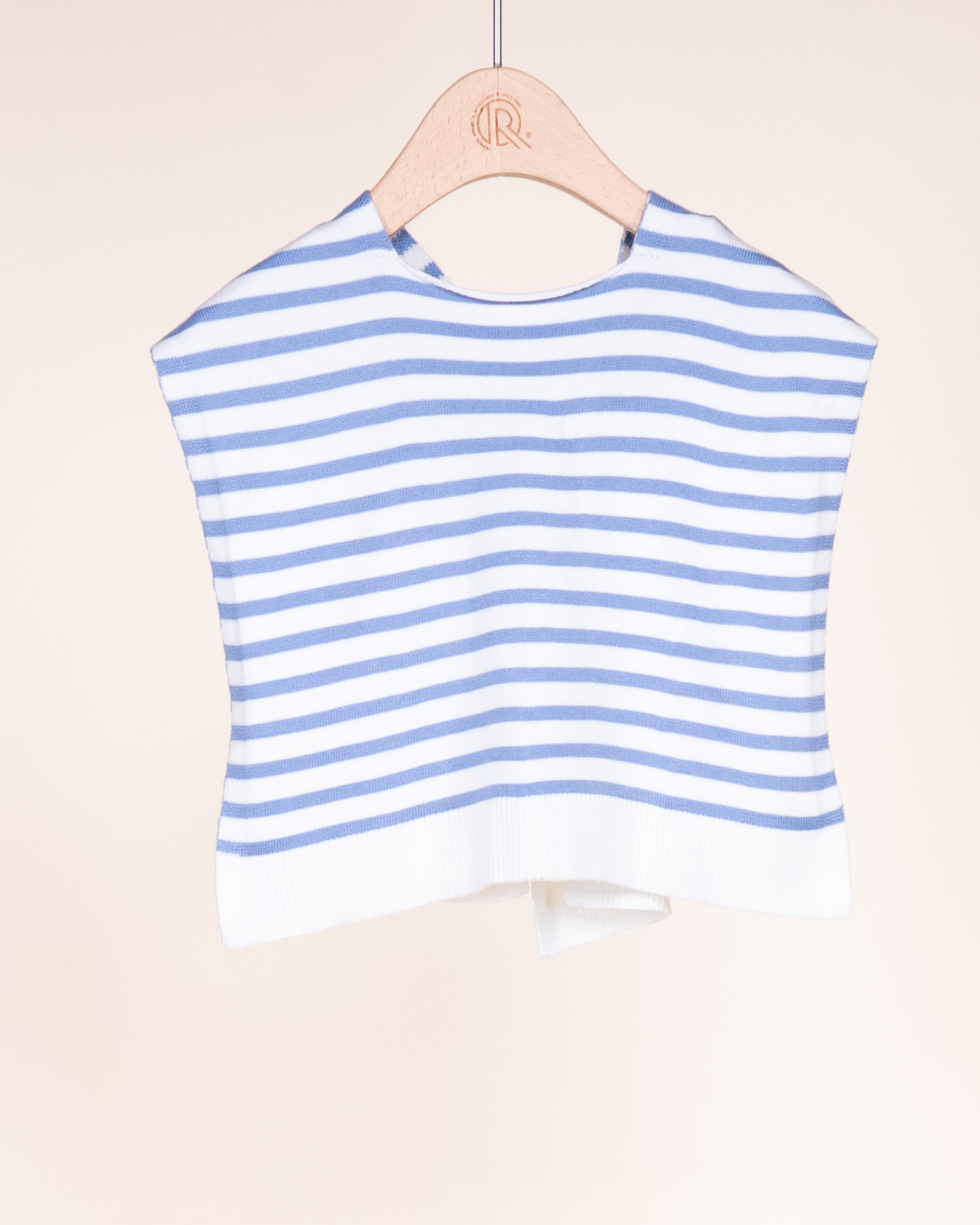 Striped Preppy Mock Sweater Wrap - RED WHITE (Pack of 6)