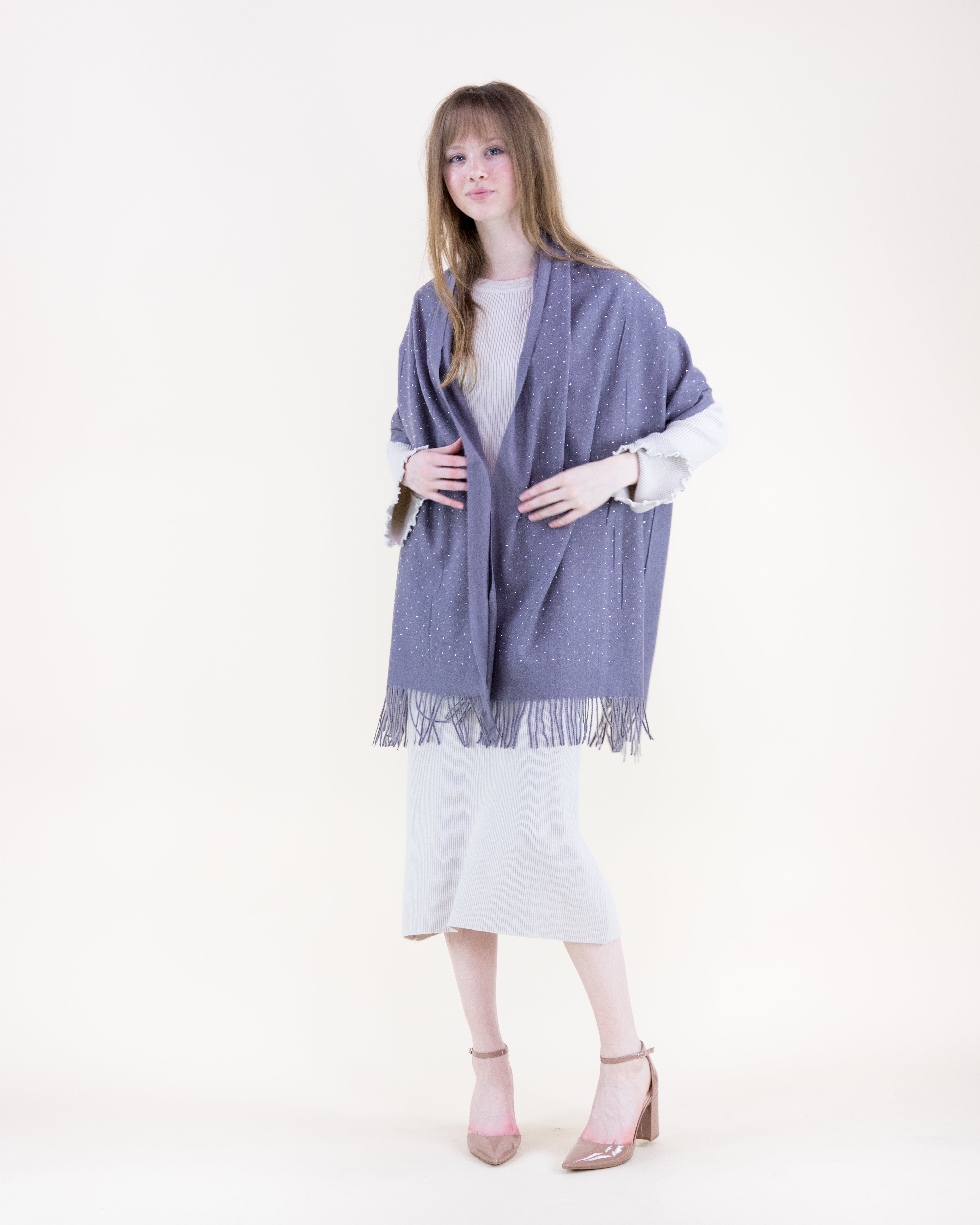 Elegant Rhinestones Scarf - KHAKI (Pack of 6)