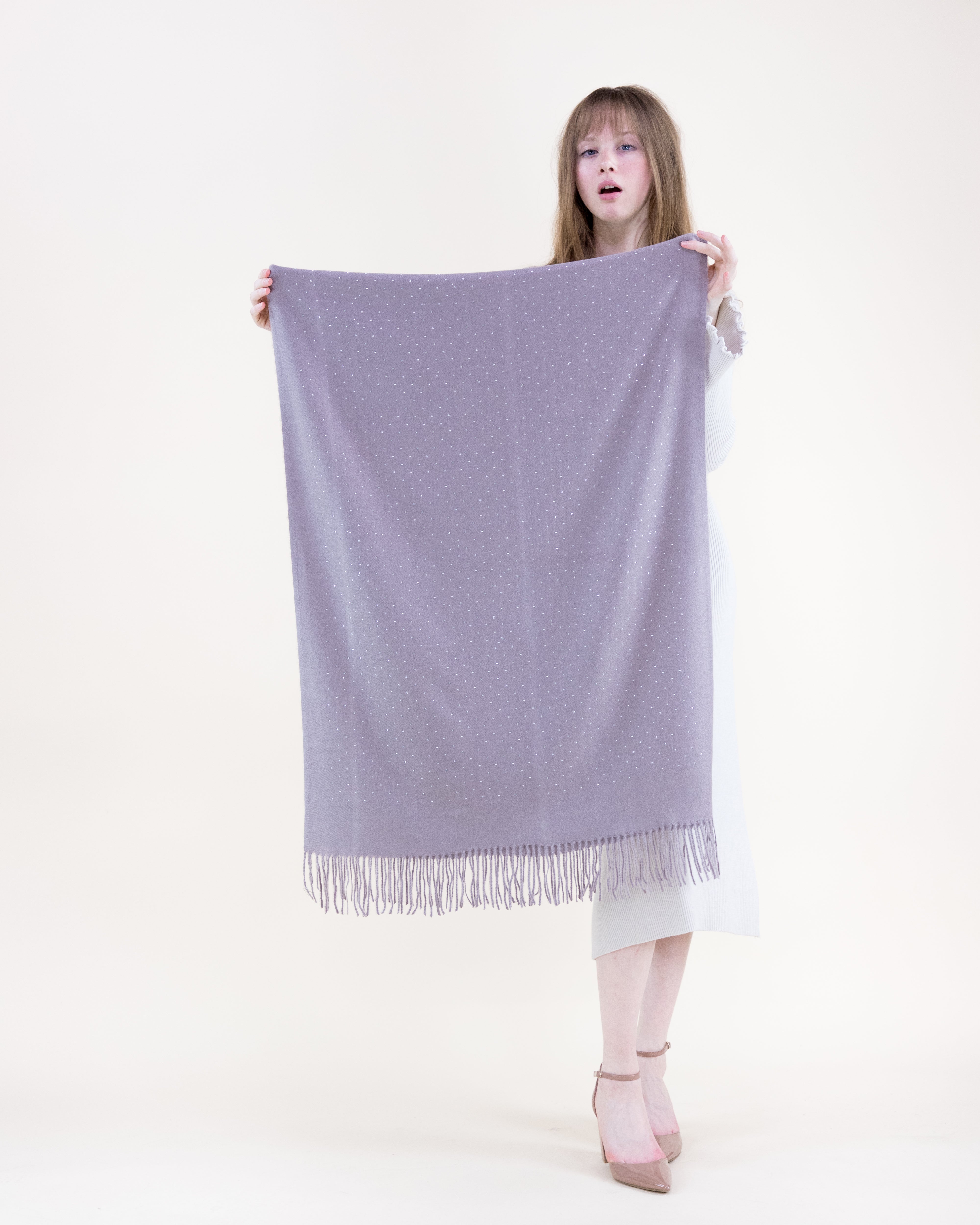 Elegant Rhinestones Scarf - WHITE (Pack of 6)