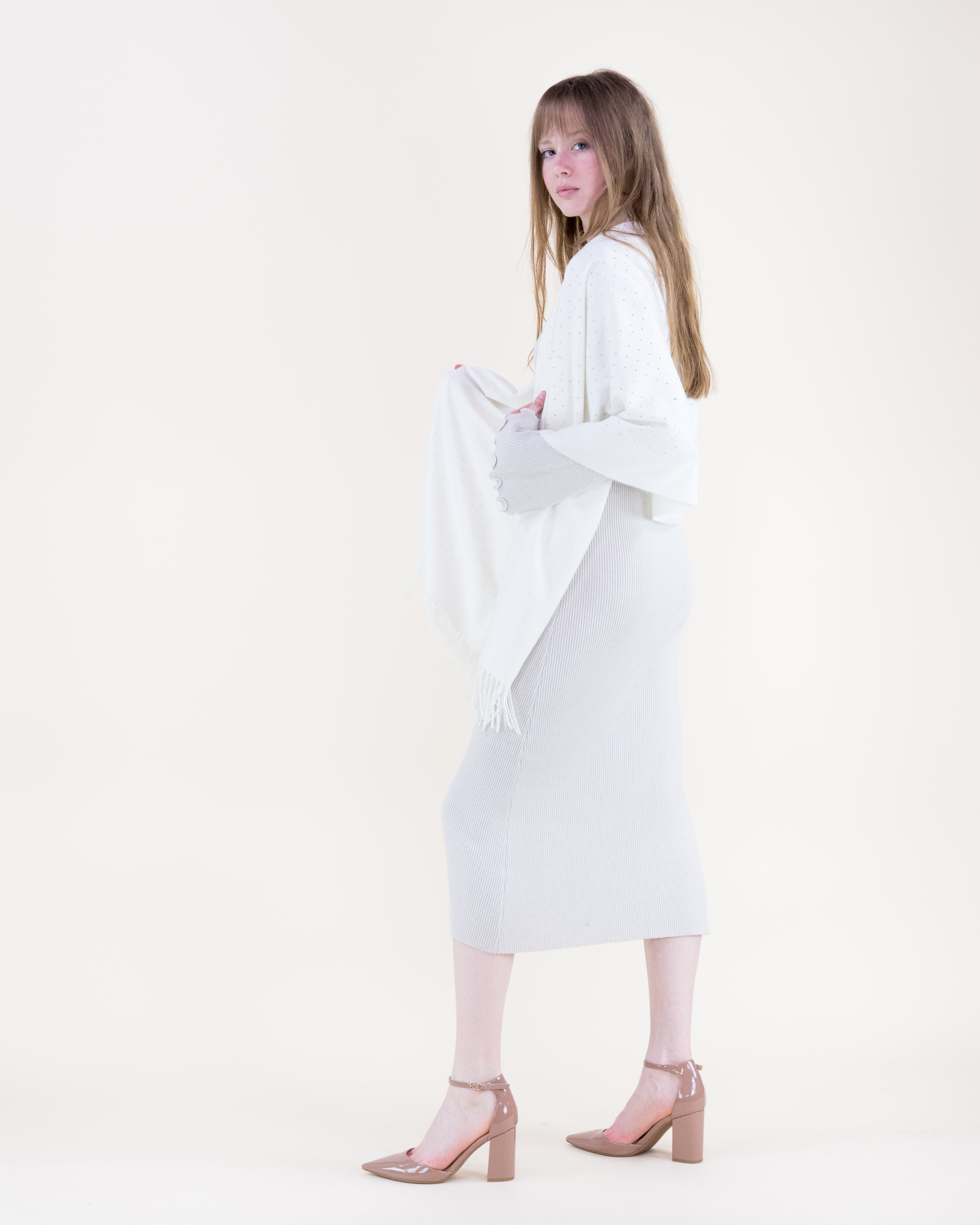 Elegant Rhinestones Scarf - BLACK (Pack of 6)