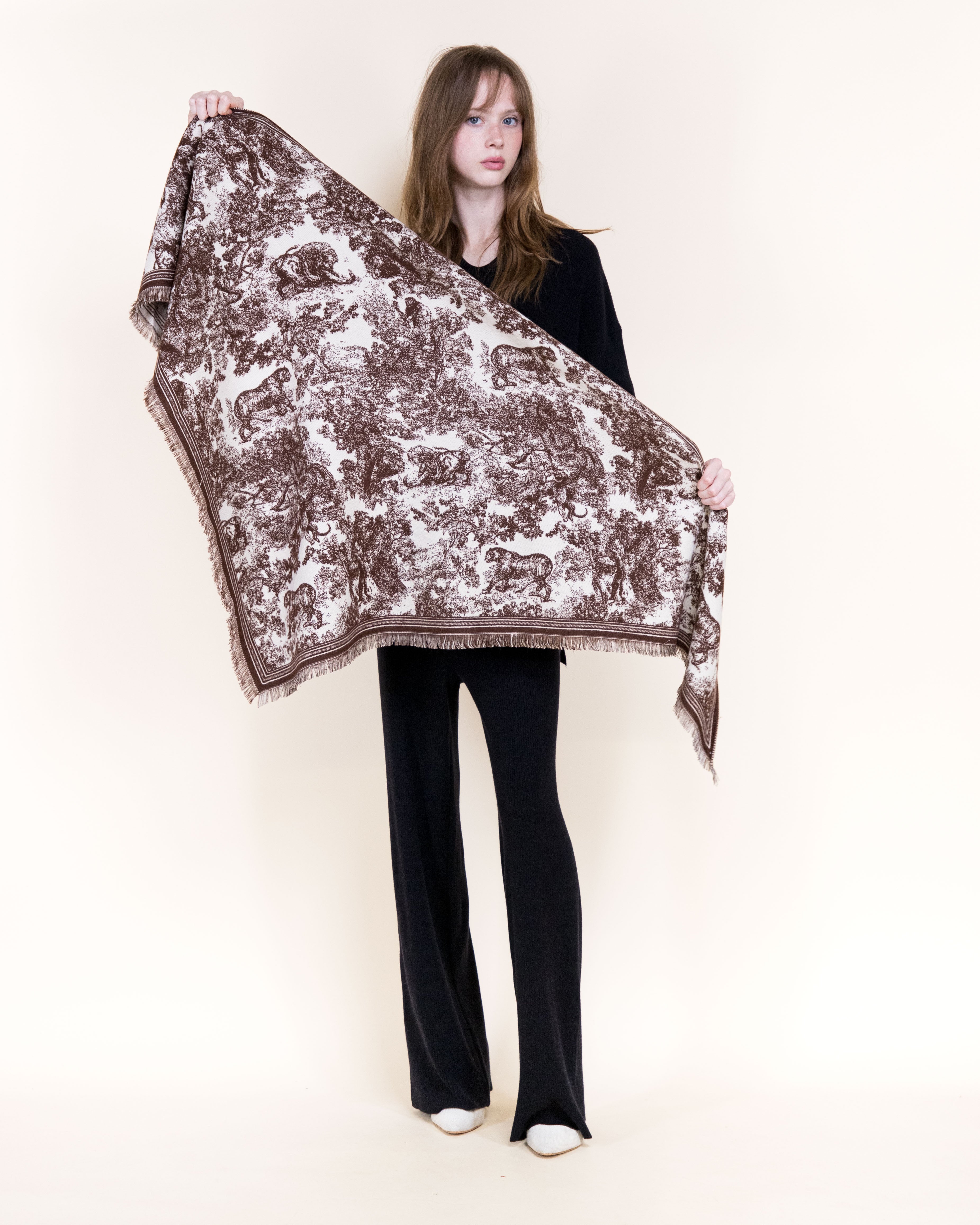 Countryside Tapestry Trangular scarf - OLIVE (Pack of 6)