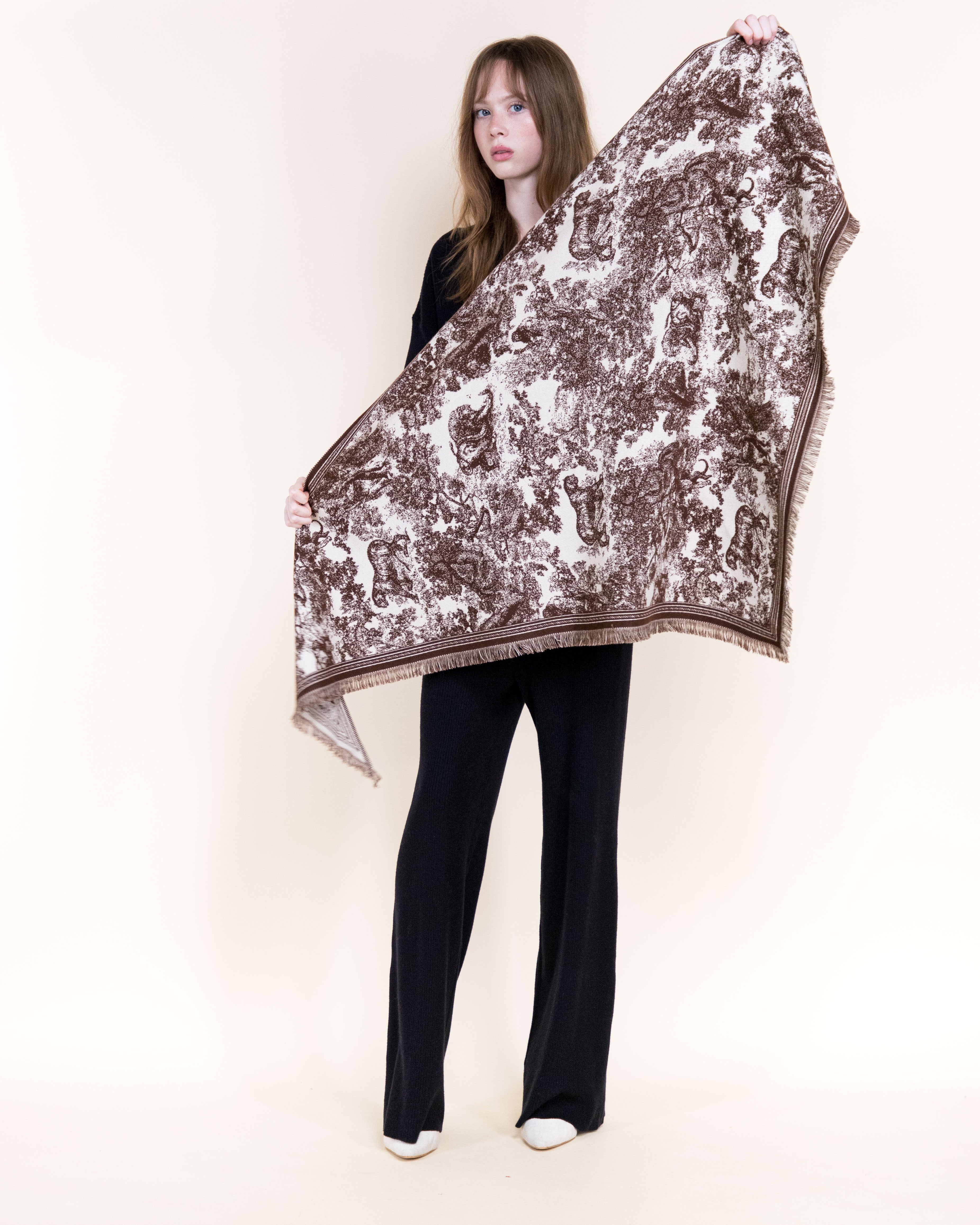 Countryside Tapestry Trangular scarf - OLIVE (Pack of 6)