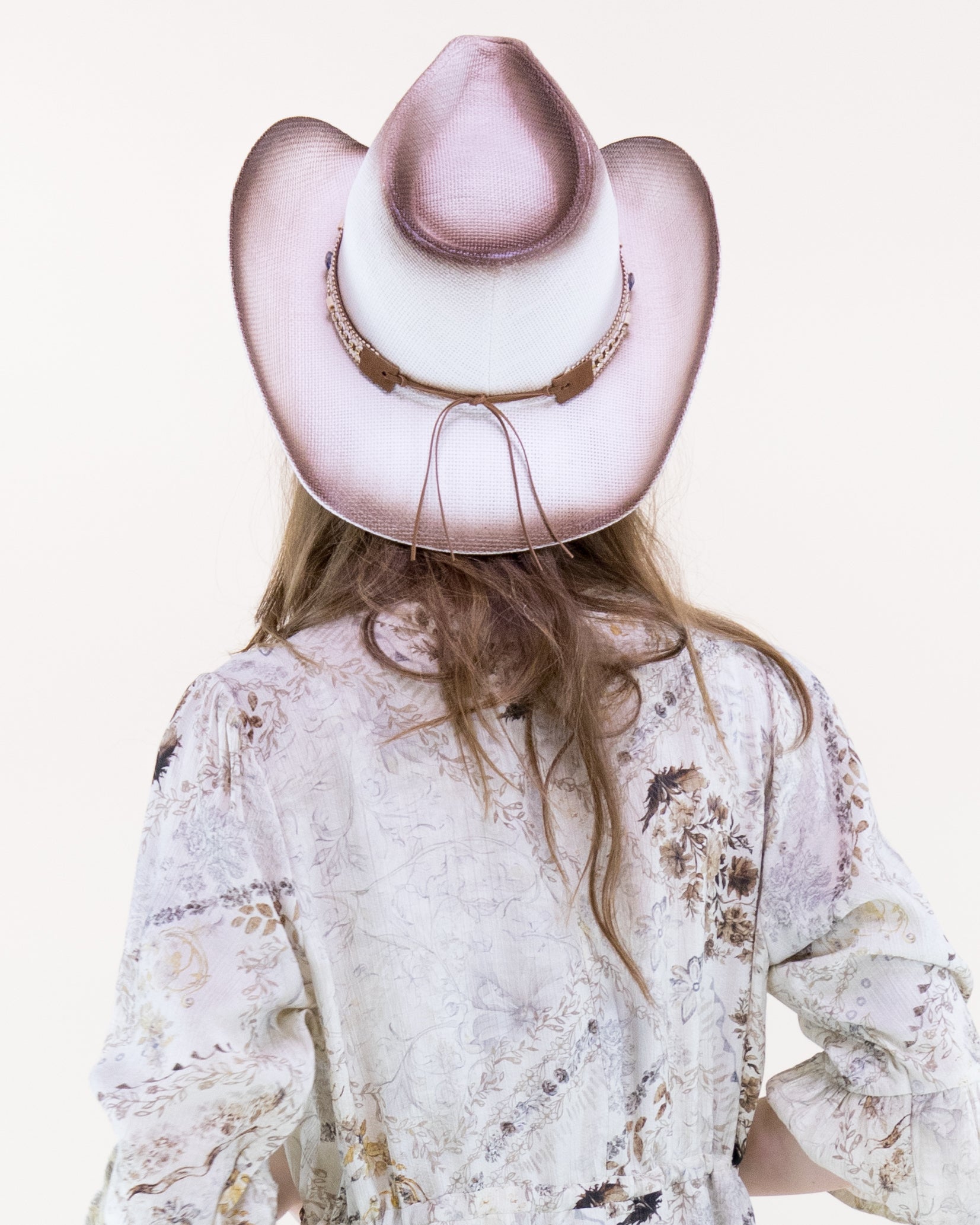 Turquoise Mix Band Ombre Cowgirl Hat - CAMEL (Pack of 6)