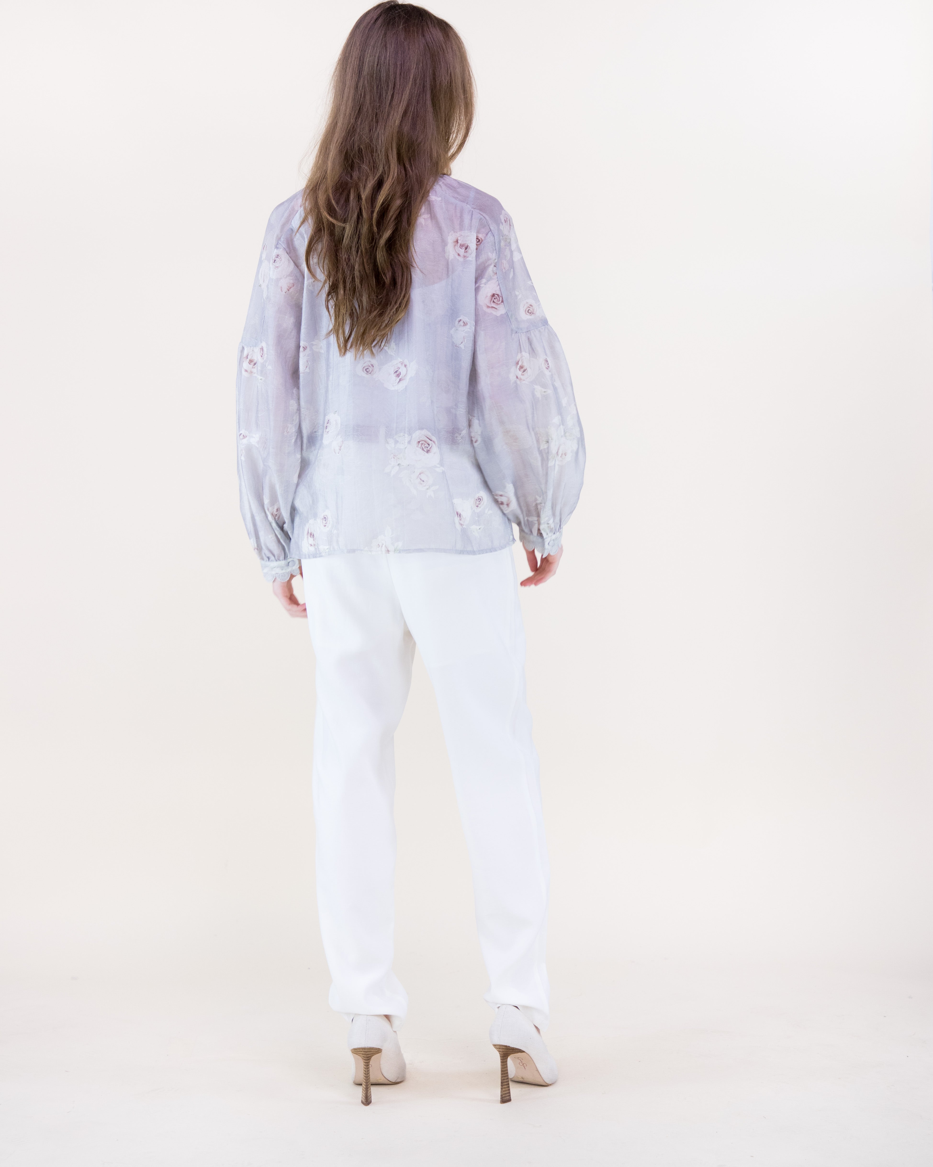 Romantic Prairie Long Line Deep V-Neck Shirt - MAUVE (S/M, L/XL) (Pack of 6)