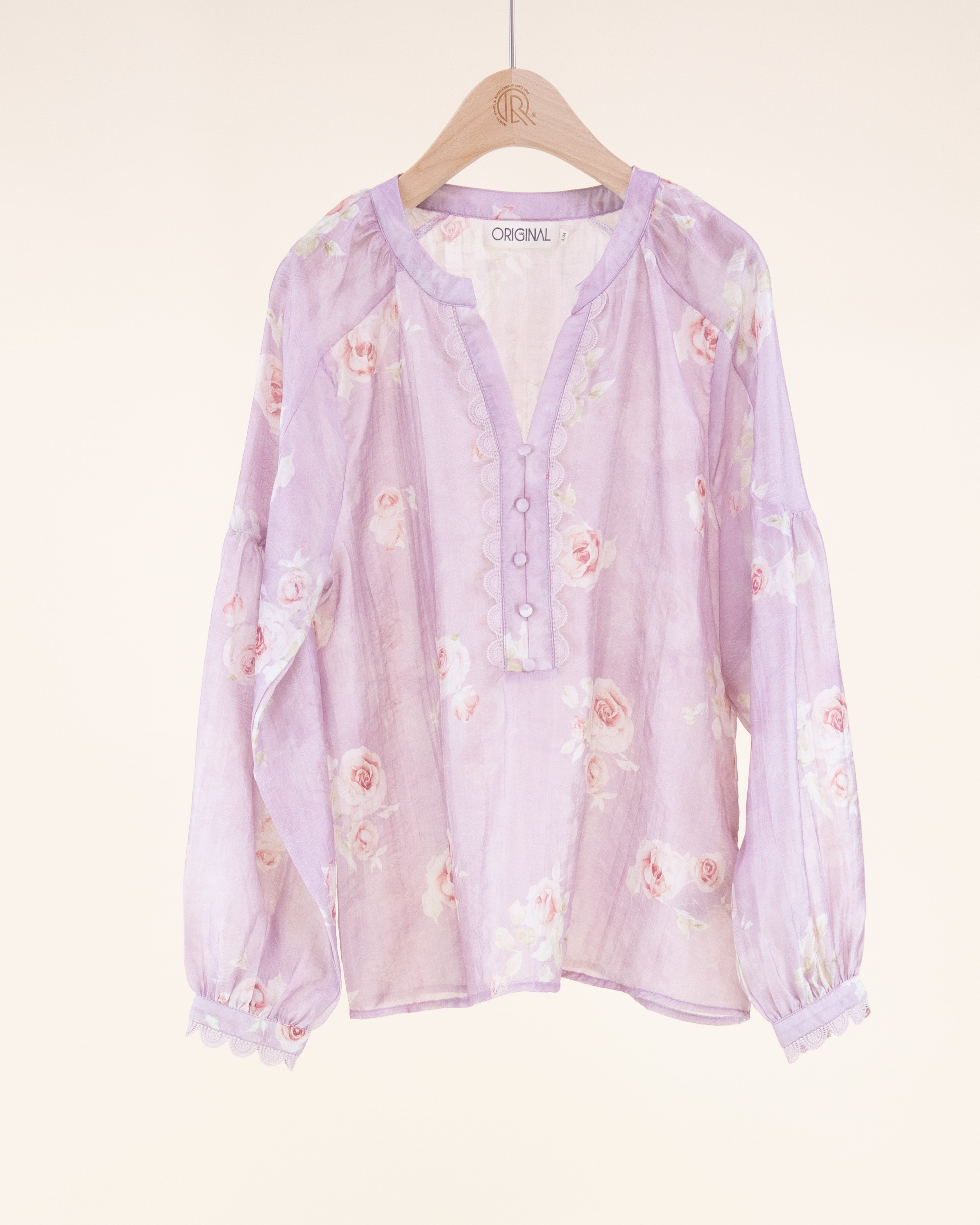 Romantic Prairie Long Line Deep V-Neck Shirt - MAUVE (S/M, L/XL) (Pack of 6)