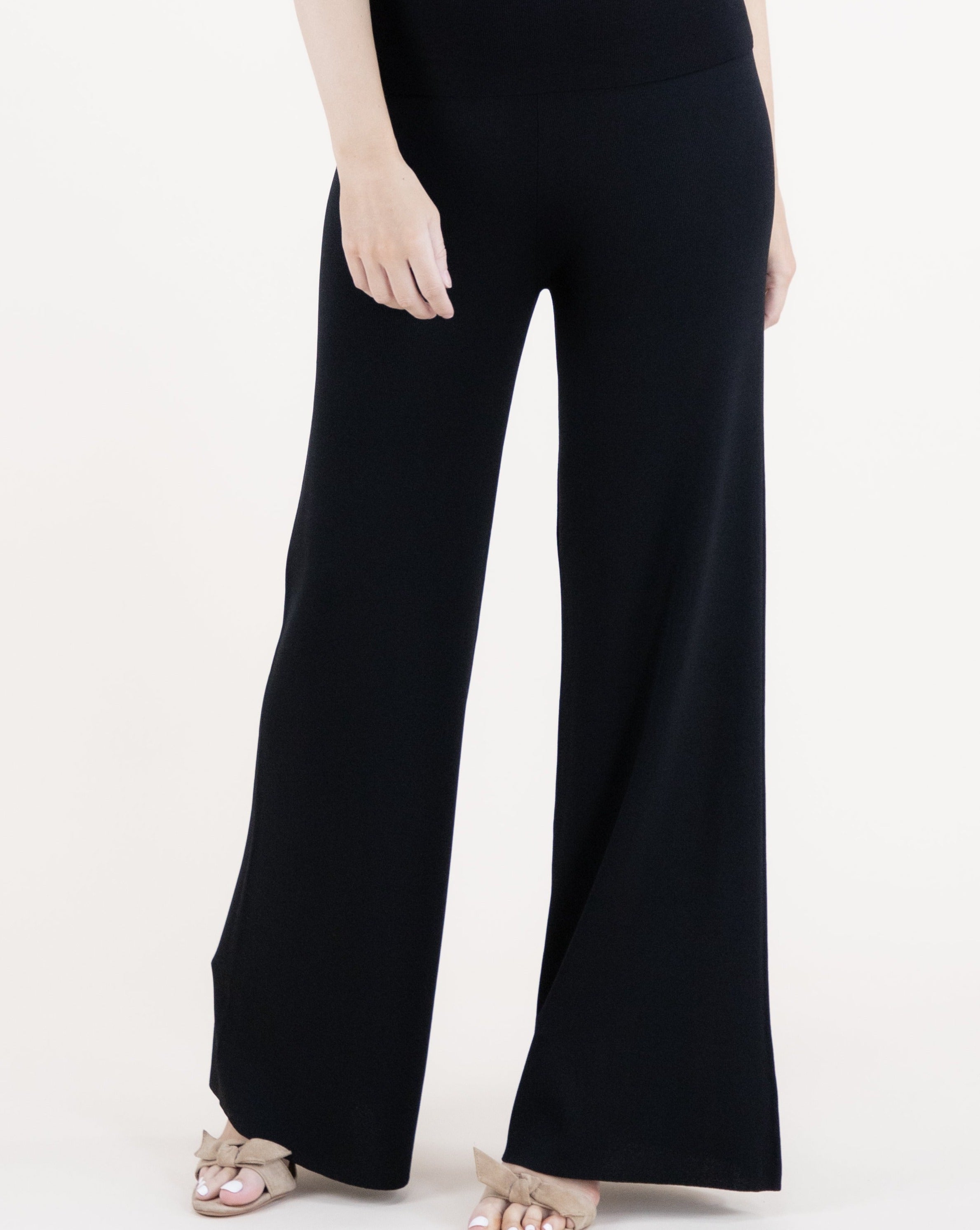 Neutral Wide Leg Thin Knit Pants - WHITE (S/M, L/XL) (Pack of 6)