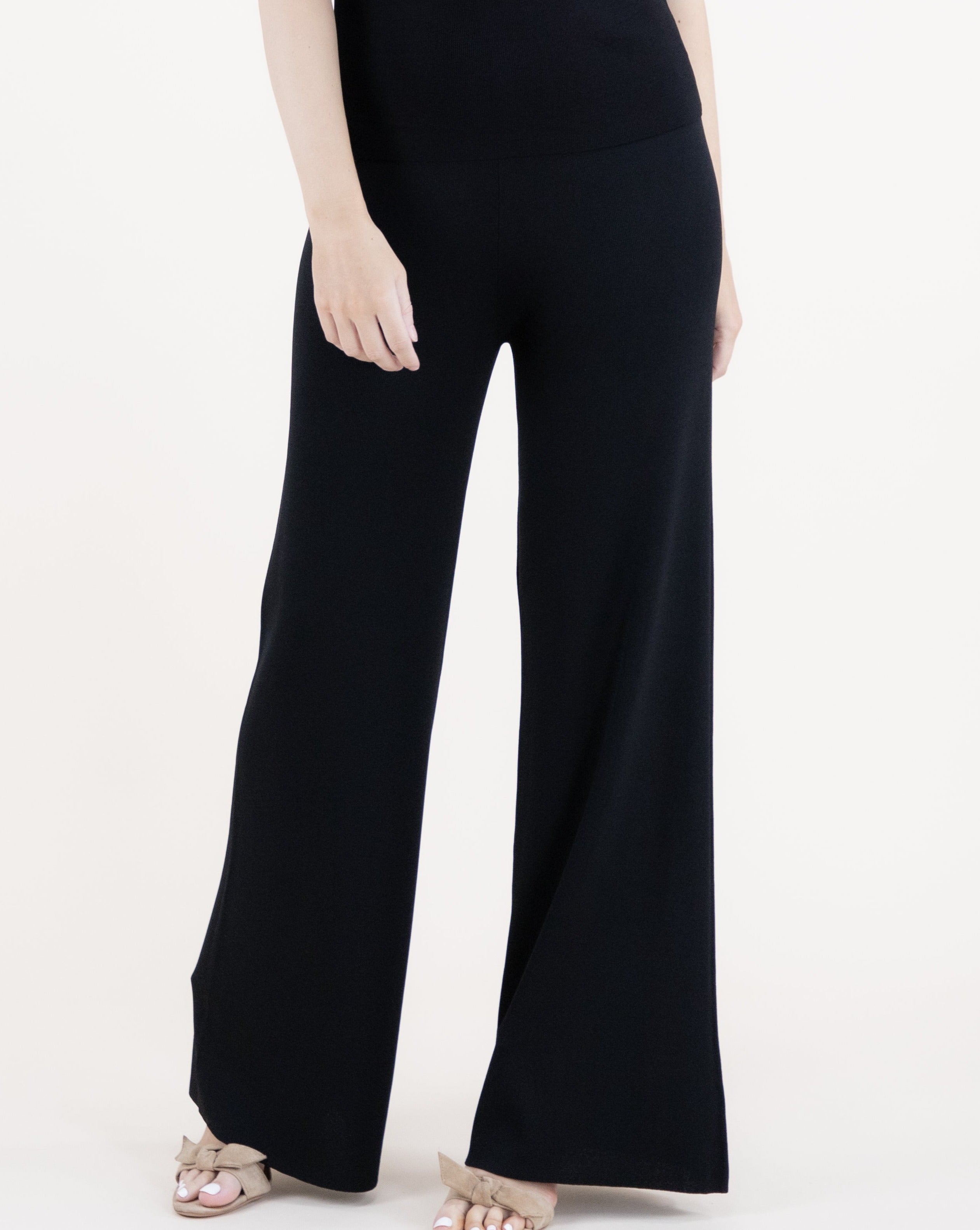 Neutral Wide Leg Thin Knit Pants - BEIGE (S/M, L/XL) (Pack of 6)