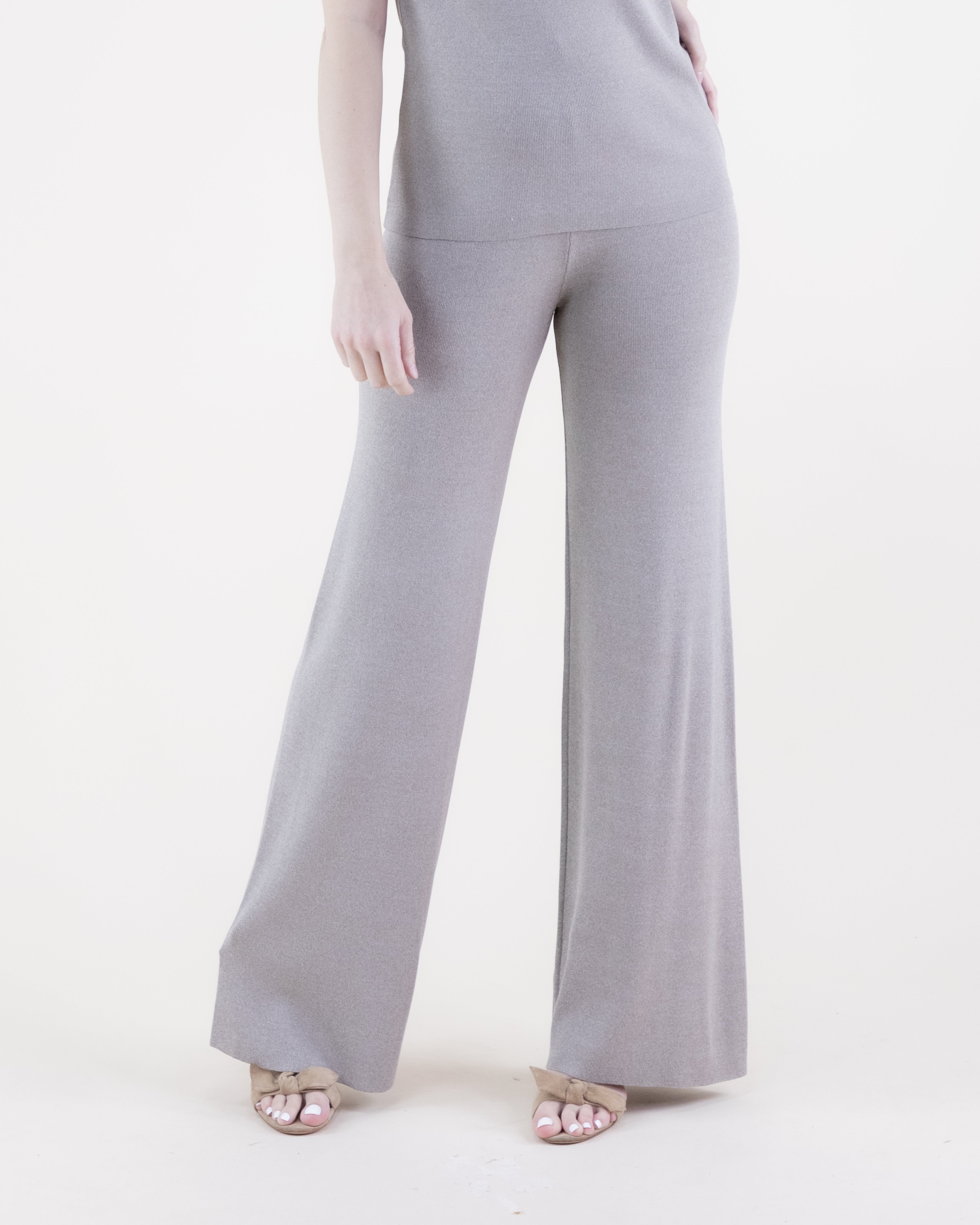 Neutral Wide Leg Thin Knit Pants - KHAKI (S/M, L/XL) (Pack of 6)