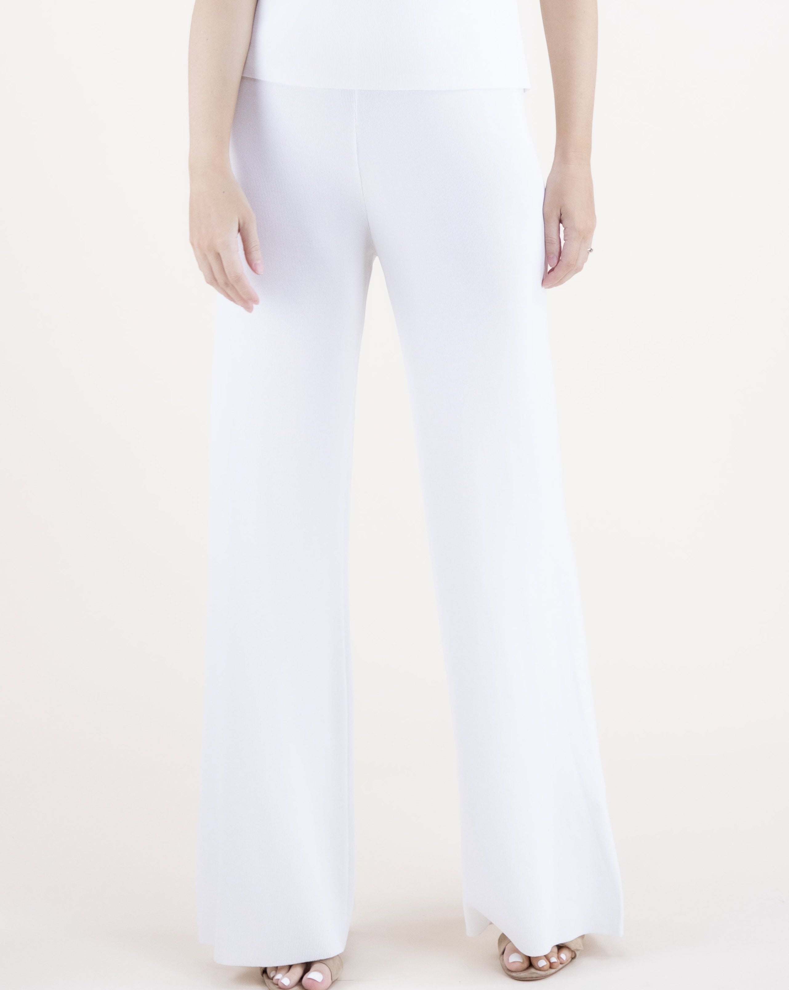Neutral Wide Leg Thin Knit Pants - BLACK (S/M, L/XL) (Pack of 6)