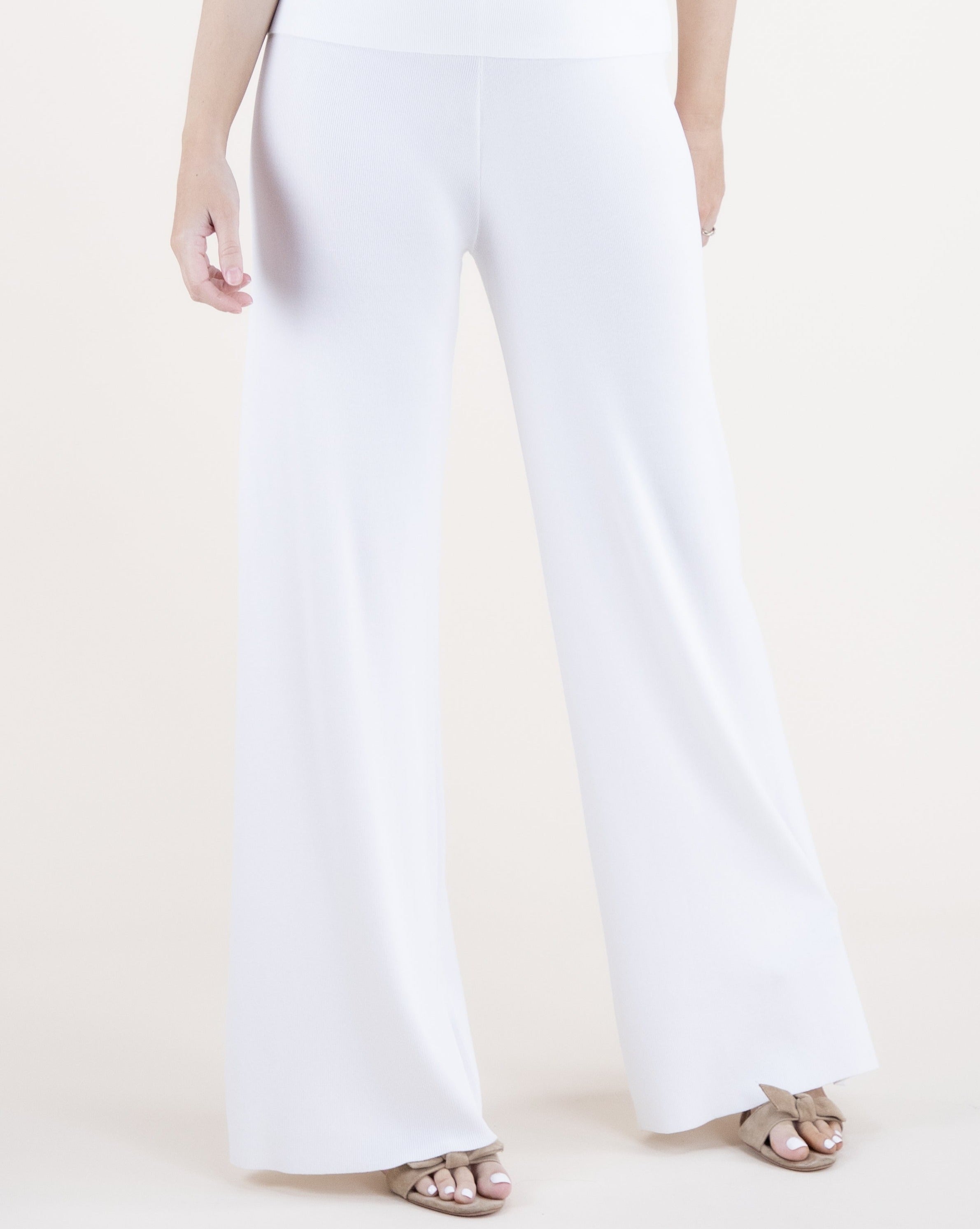 Neutral Wide Leg Thin Knit Pants - BEIGE (S/M, L/XL) (Pack of 6)