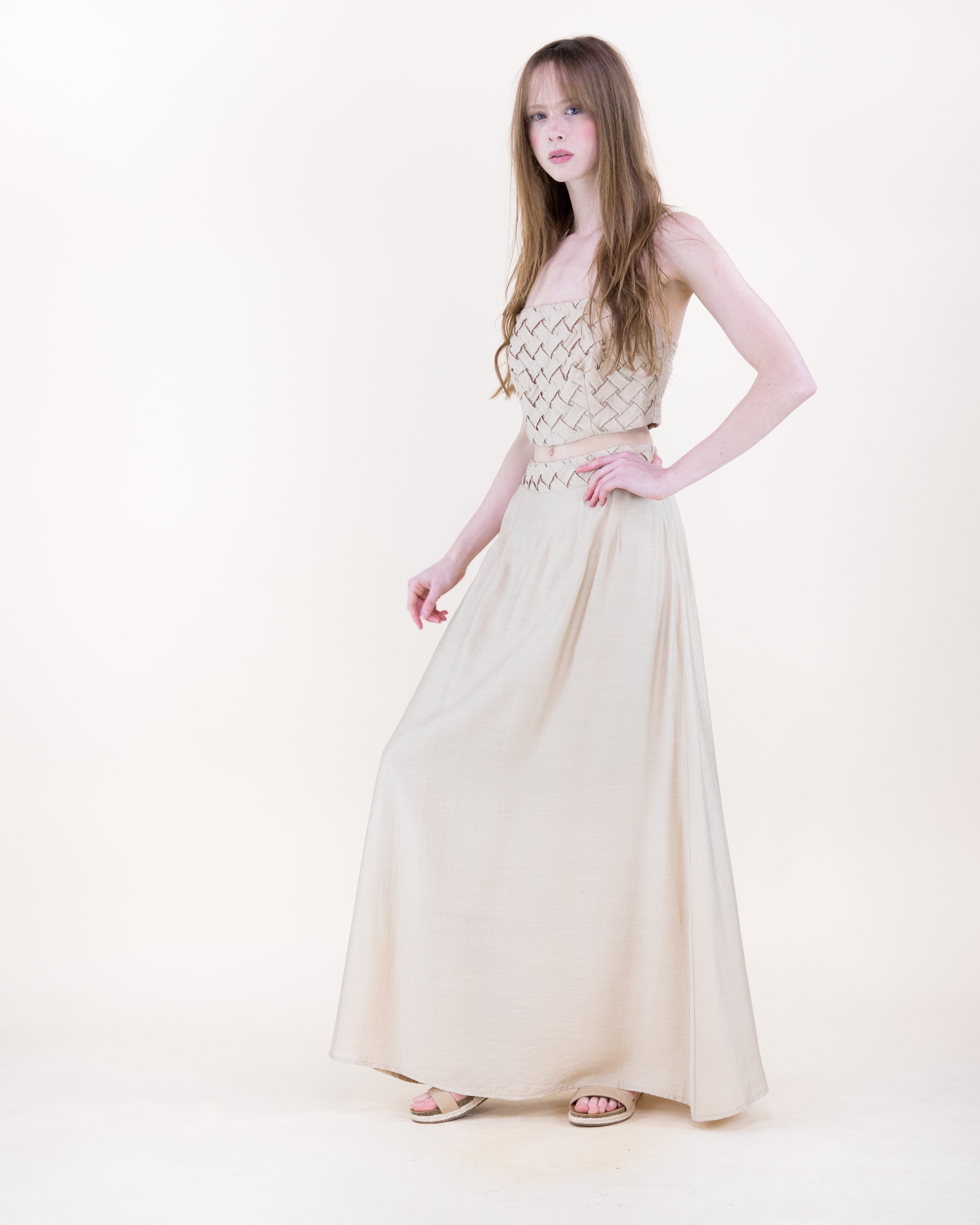 Artisanal Lattice Maxi Skirt - RED (S/M, L/XL) (Pack of 6)