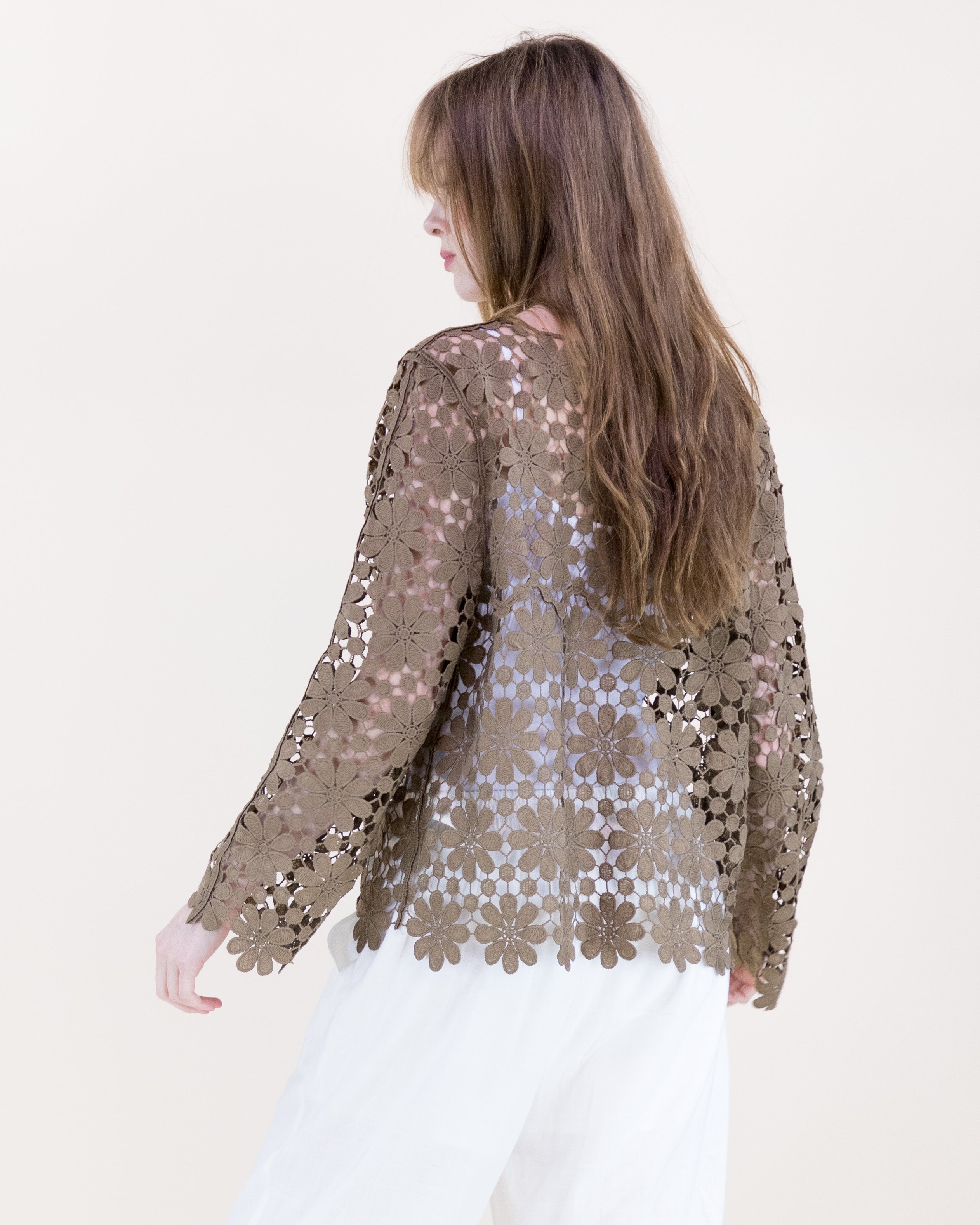 Meadow Bloom Long Sleeve Lace Top - BLACK (OS) (Pack of 6)