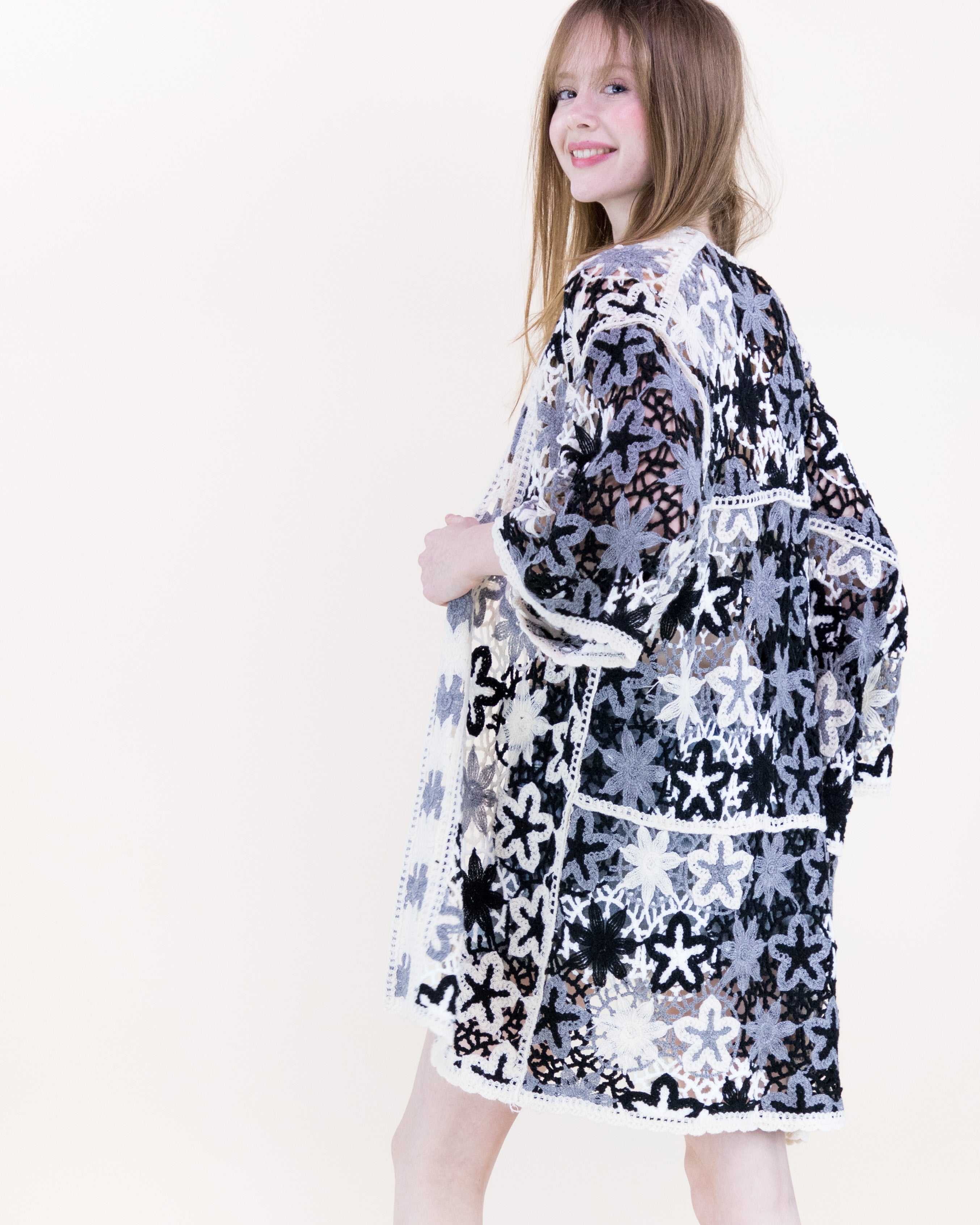 Boho Starfish Front-tie Kimono - RUST (OS) (Pack of 6)