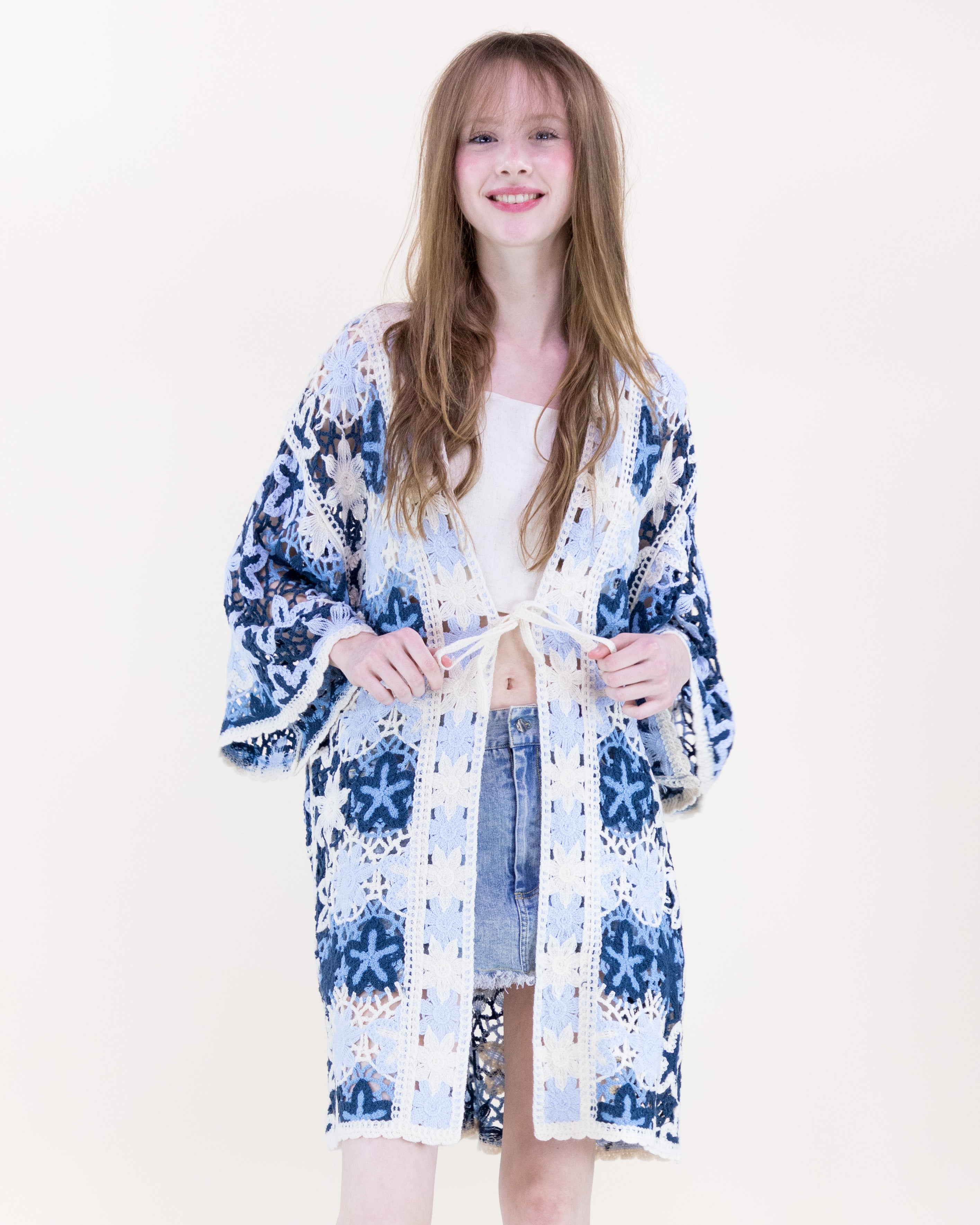 Boho Starfish Front-tie Kimono - RUST (OS) (Pack of 6)