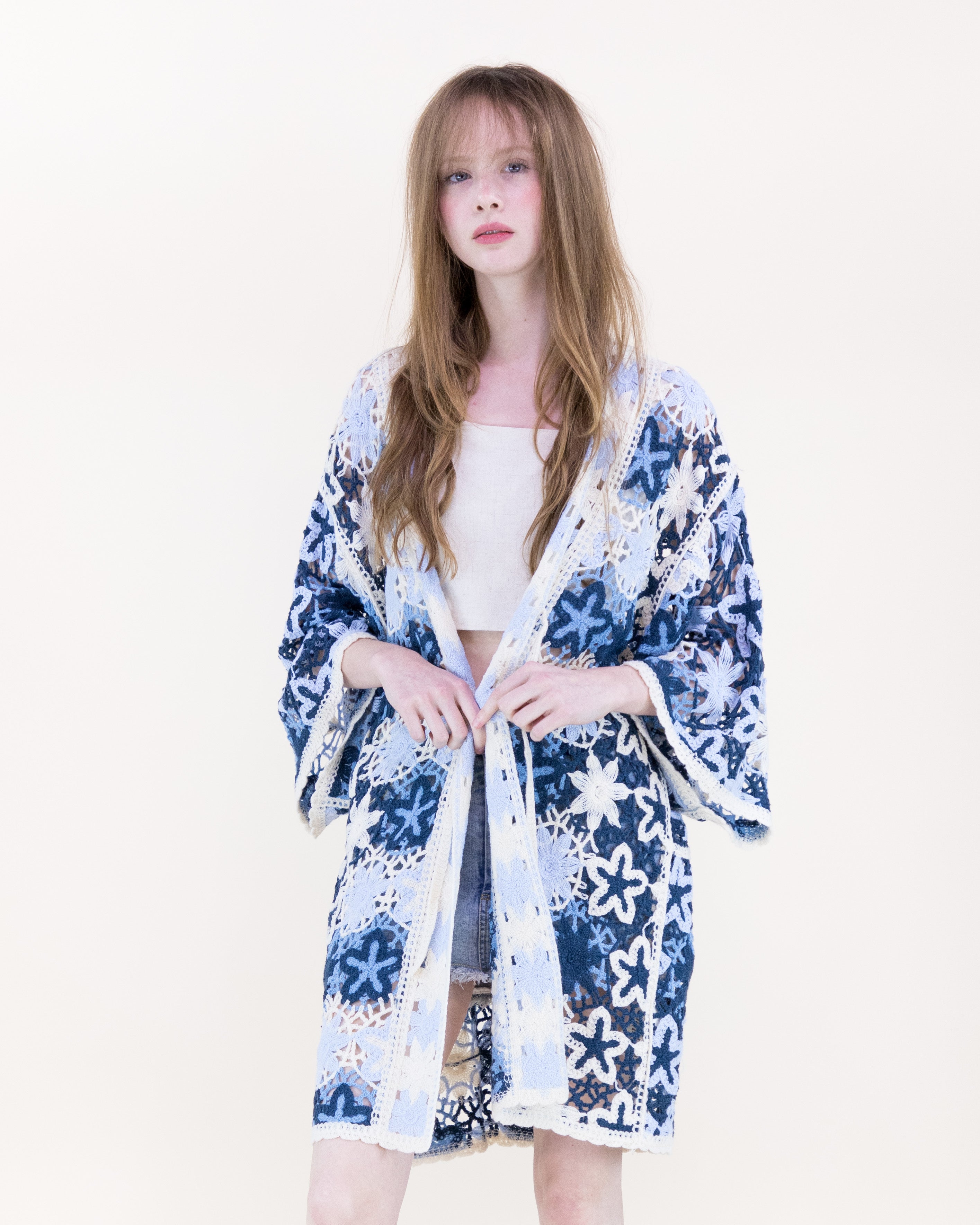 Boho Starfish Front-tie Kimono - RUST (OS) (Pack of 6)