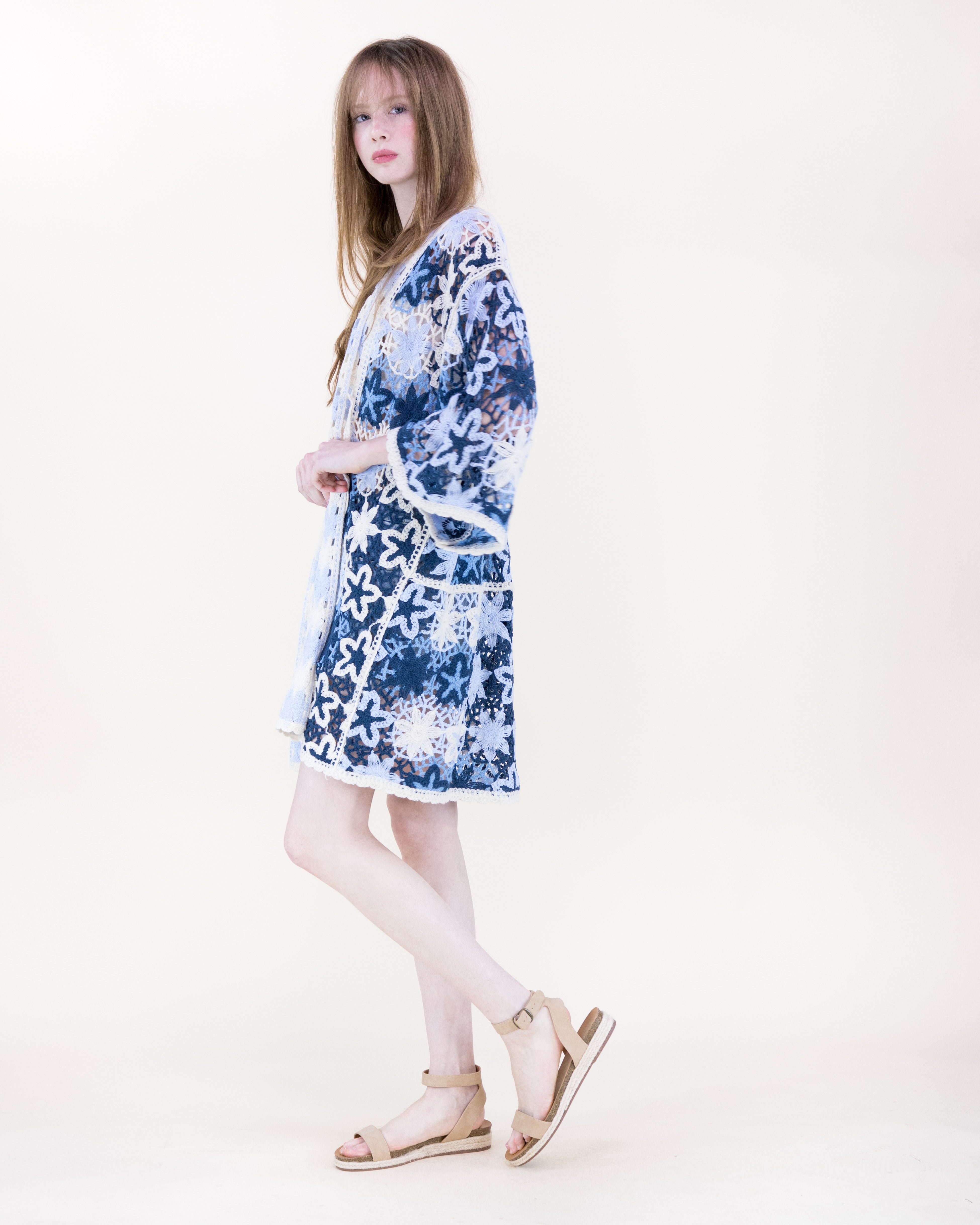 Boho Starfish Front-tie Kimono - RUST (OS) (Pack of 6)