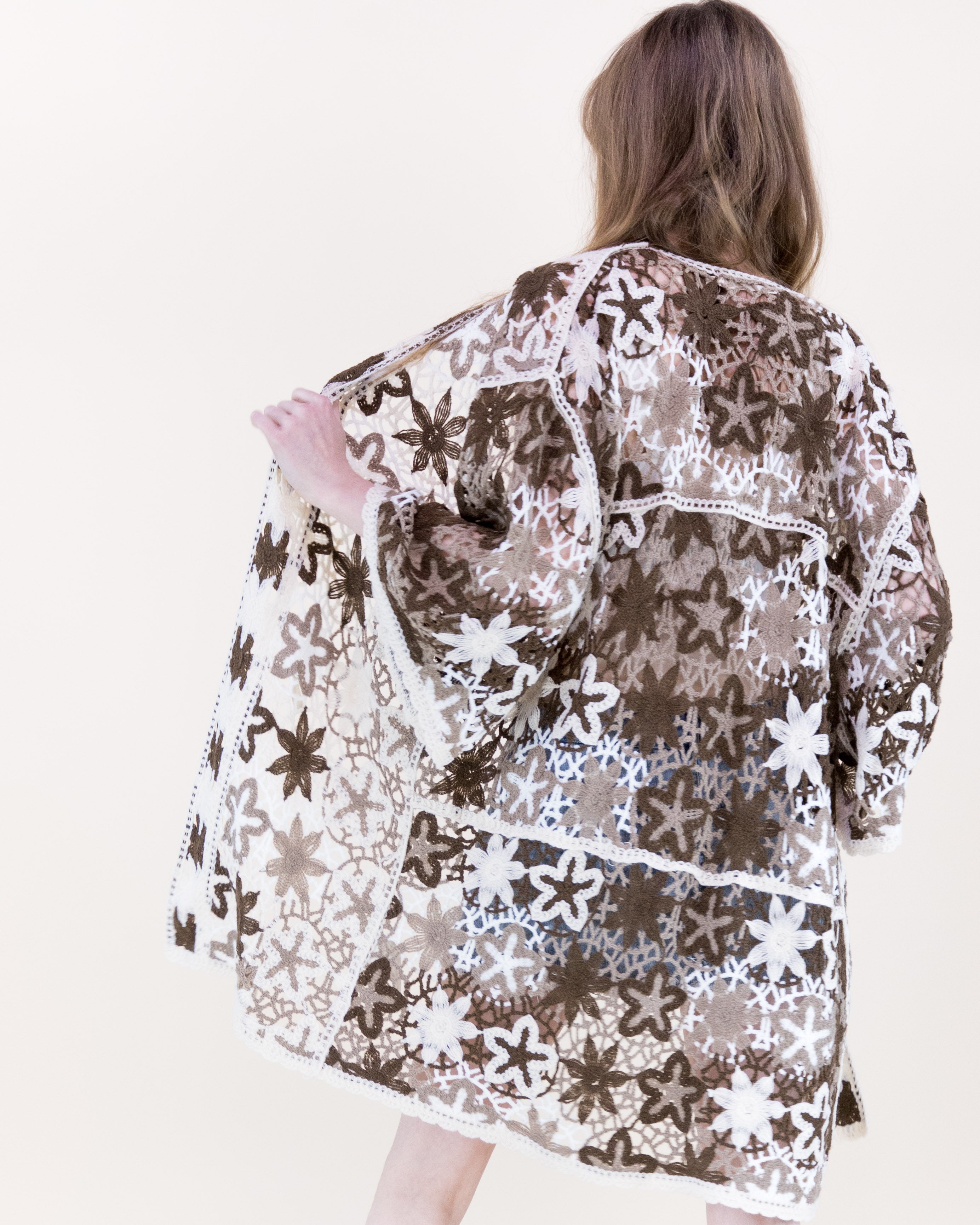 Boho Starfish Front-tie Kimono - RUST (OS) (Pack of 6)