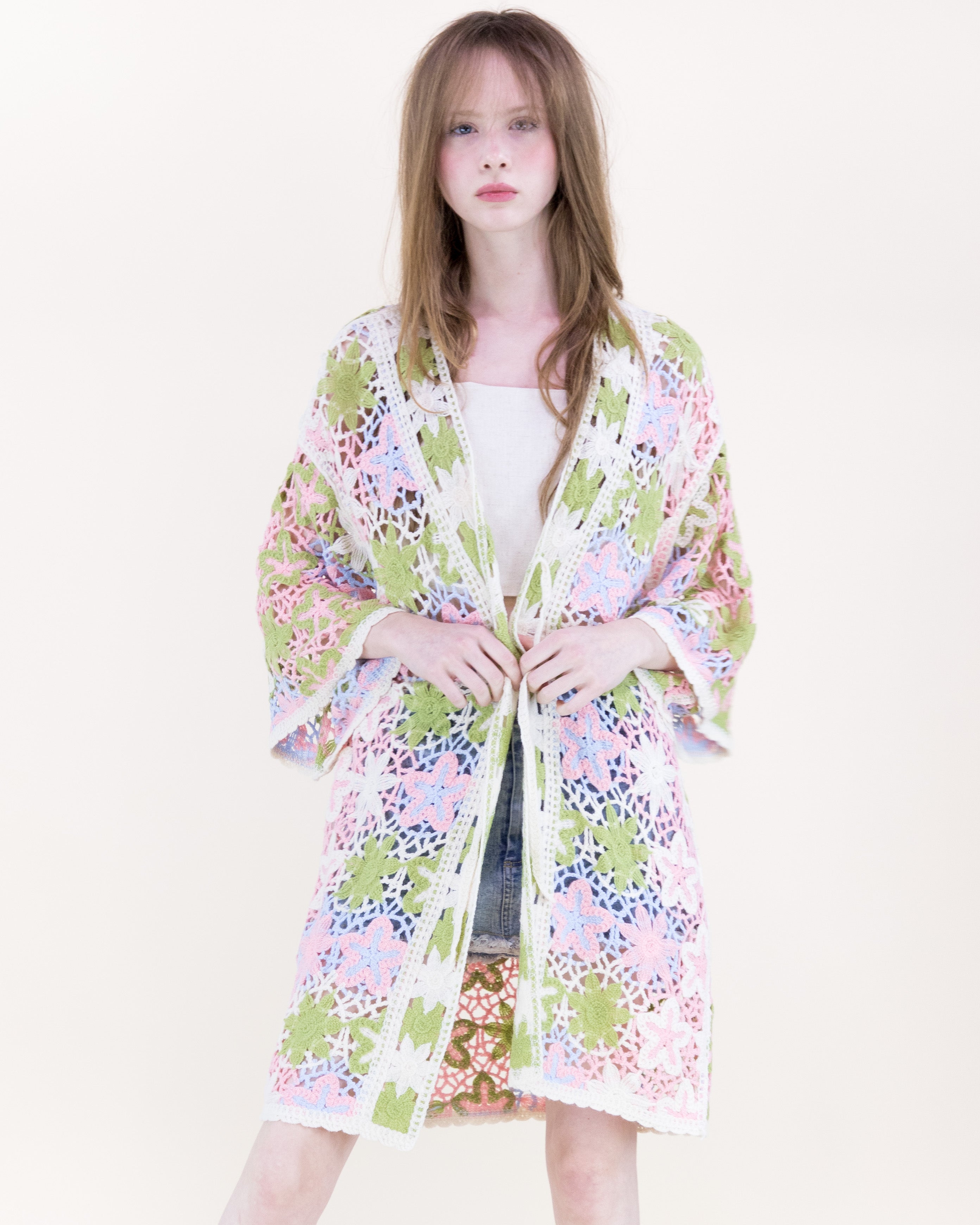 Boho Starfish Front-tie Kimono - RUST (OS) (Pack of 6)