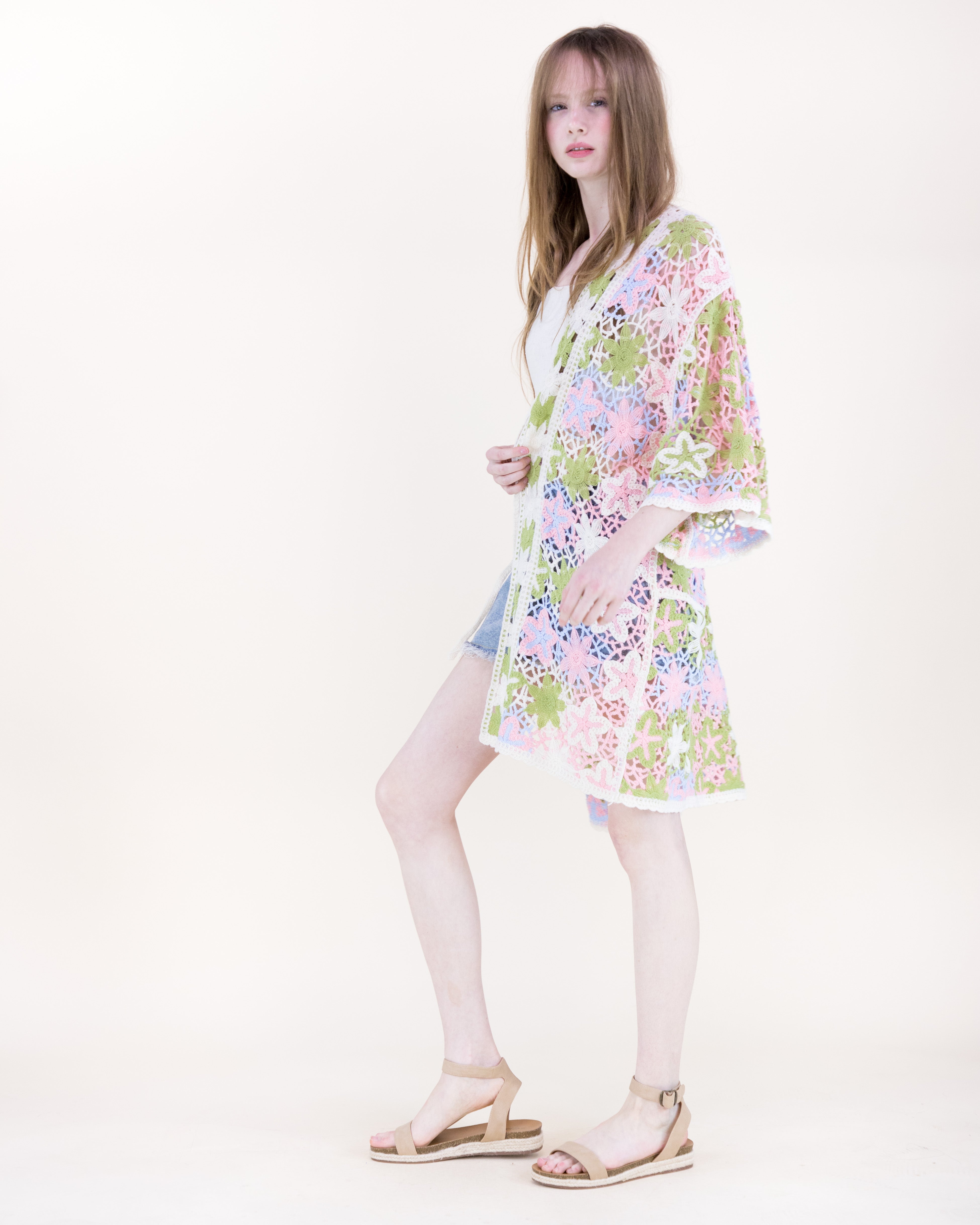 Boho Starfish Front-tie Kimono - RUST (OS) (Pack of 6)