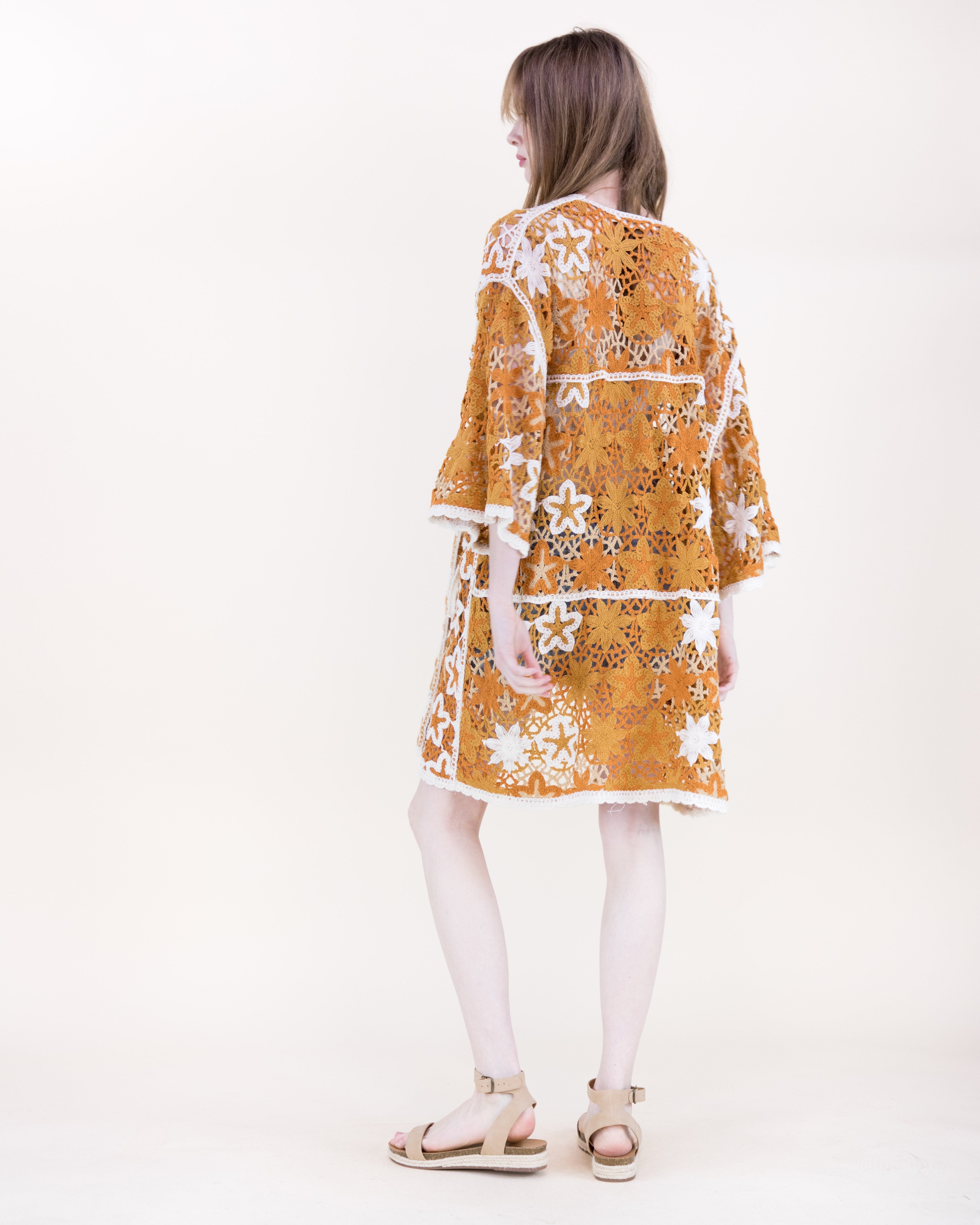 Boho Starfish Front-tie Kimono - RUST (OS) (Pack of 6)