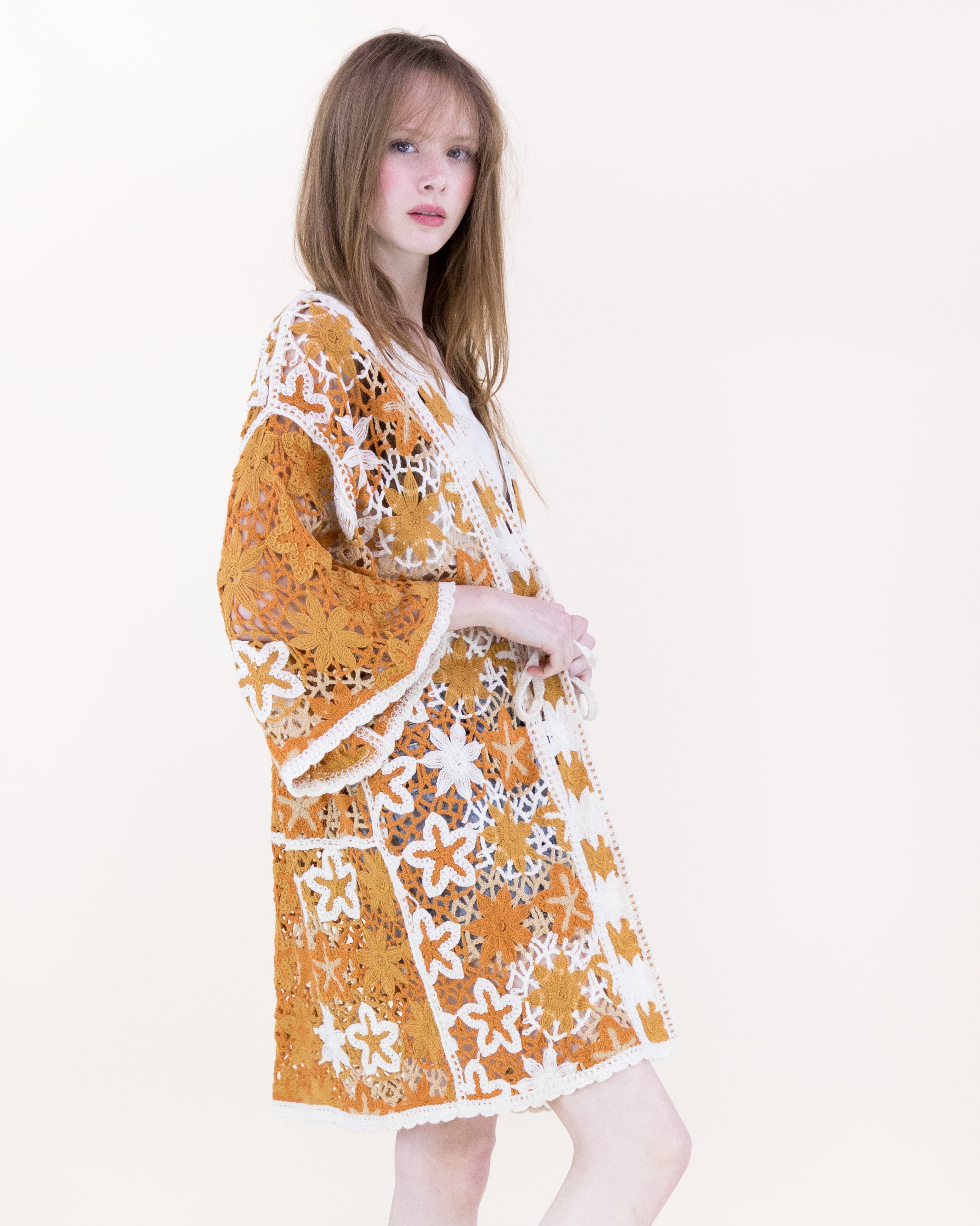 Boho Starfish Front-tie Kimono - RUST (OS) (Pack of 6)