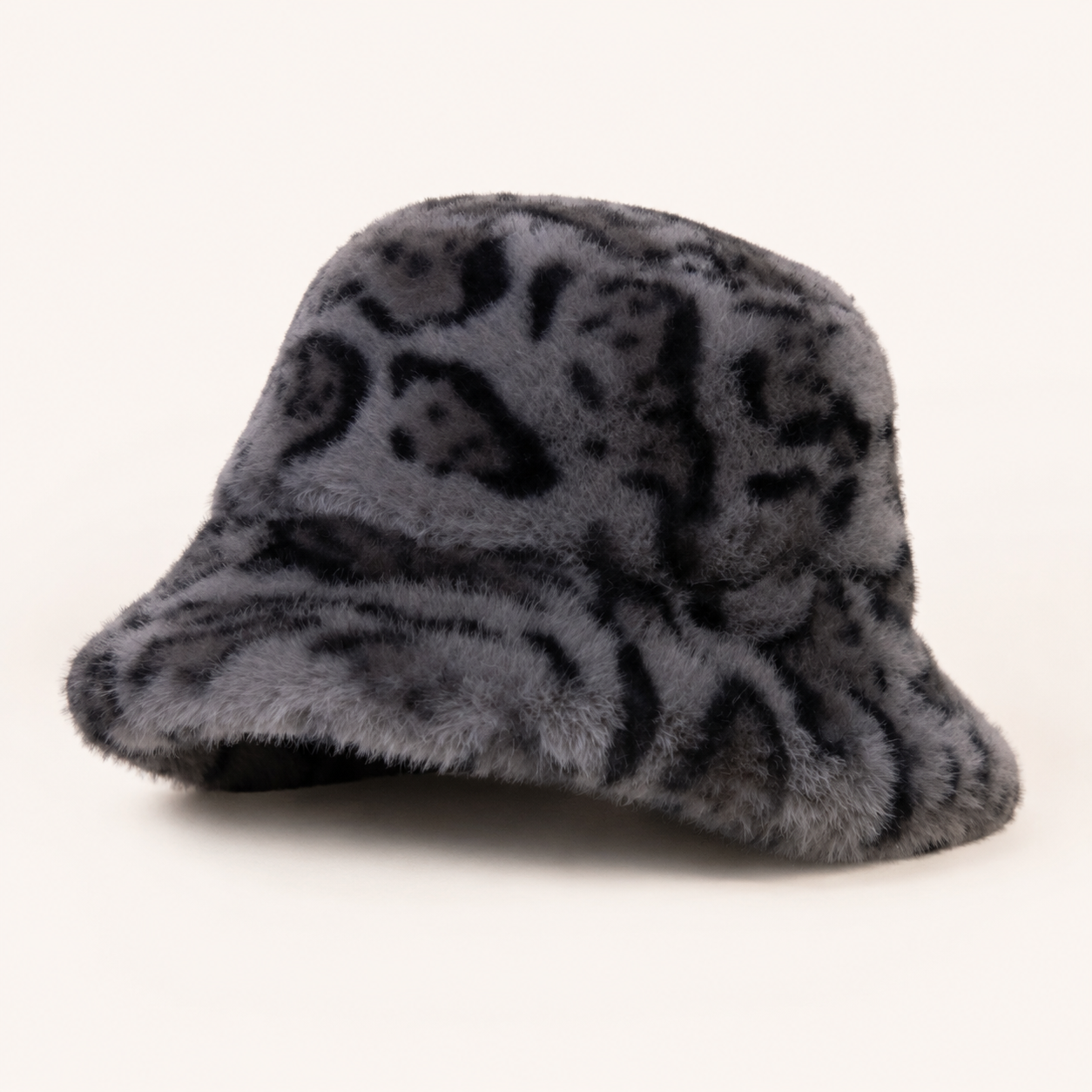 Leopard Teddy Fleece Bucket Hat - BROWN (Pack of 6)