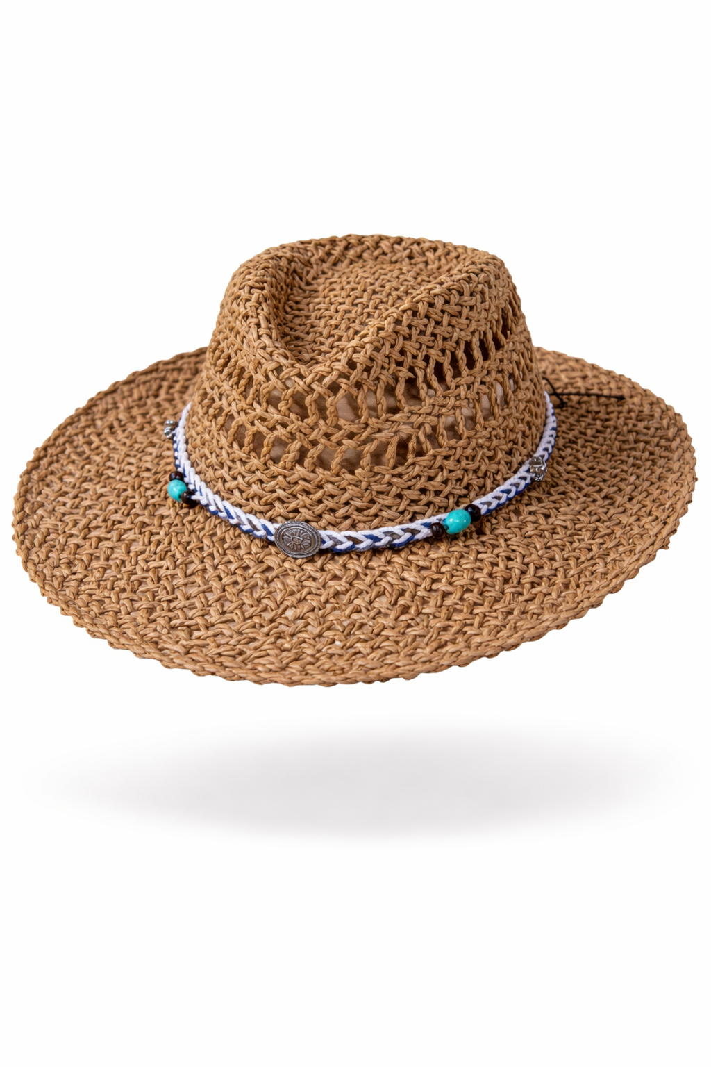Turquoise Gem Band Teardrop Hat - CAMEL (Pack of 6)