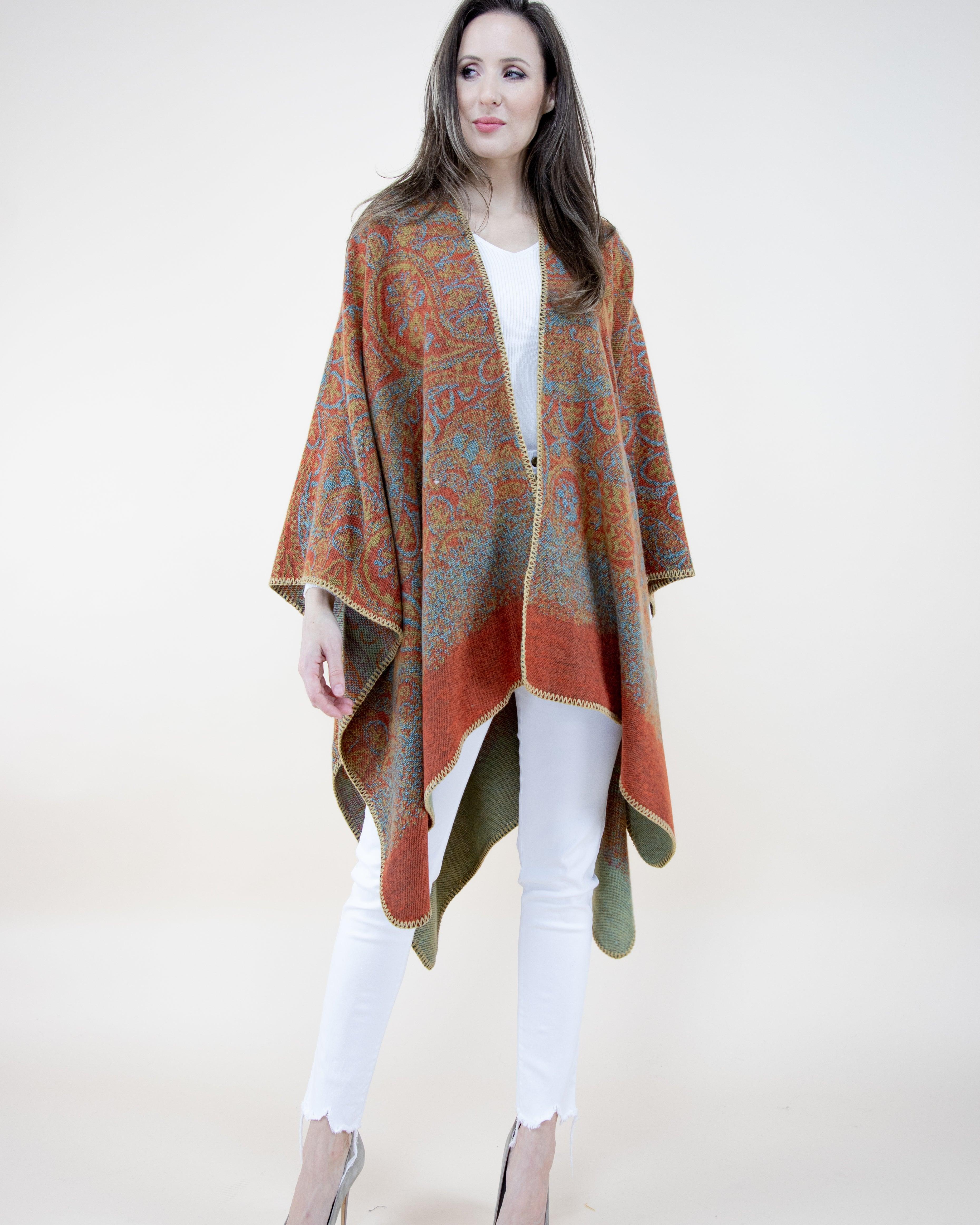 Paisley Ruana Wrap - RUST (OS) (Packs of 6) – ORIGINAL USA