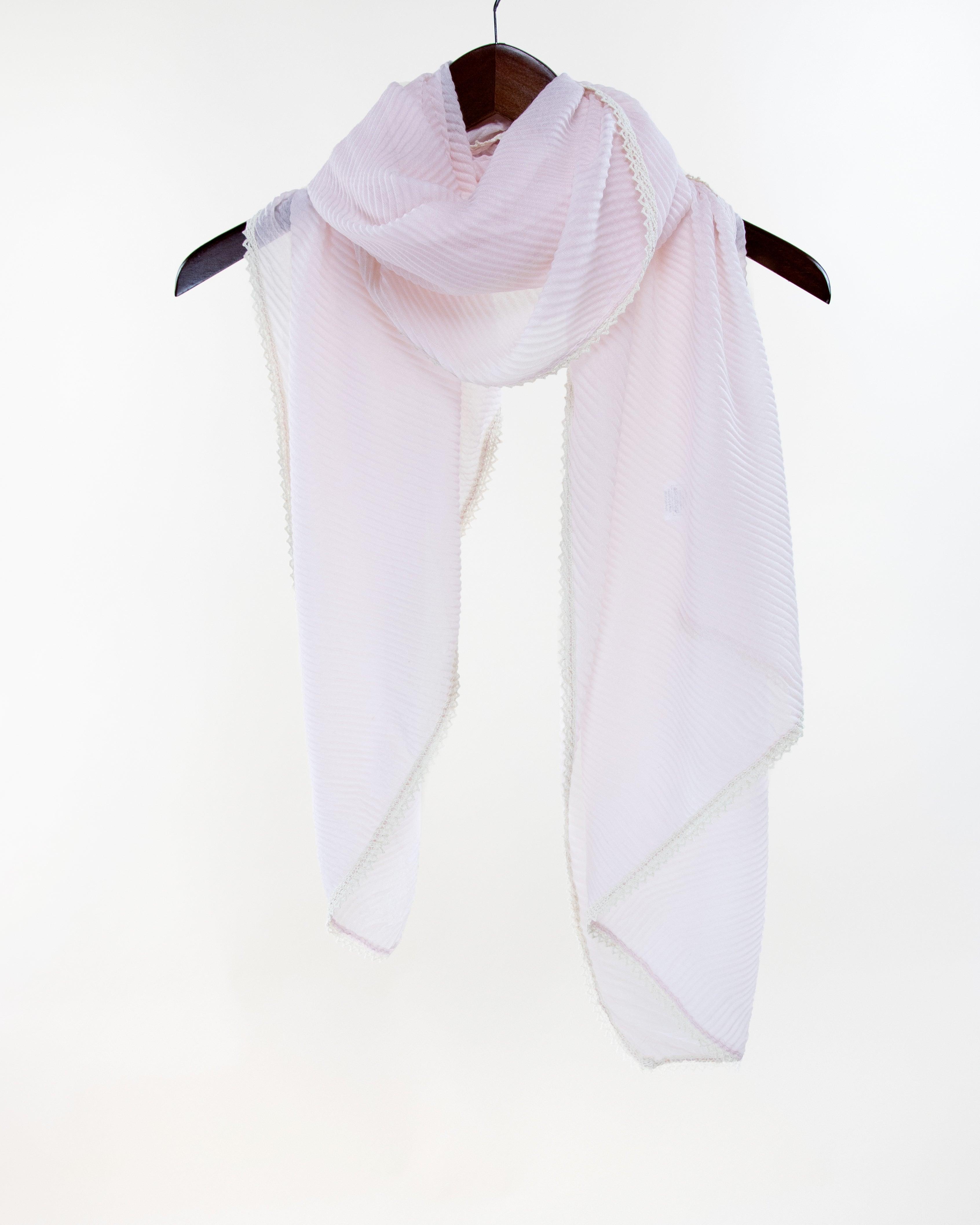 Ribbed w/ Crochet Seam Thin Scarf – ORIGINAL USA