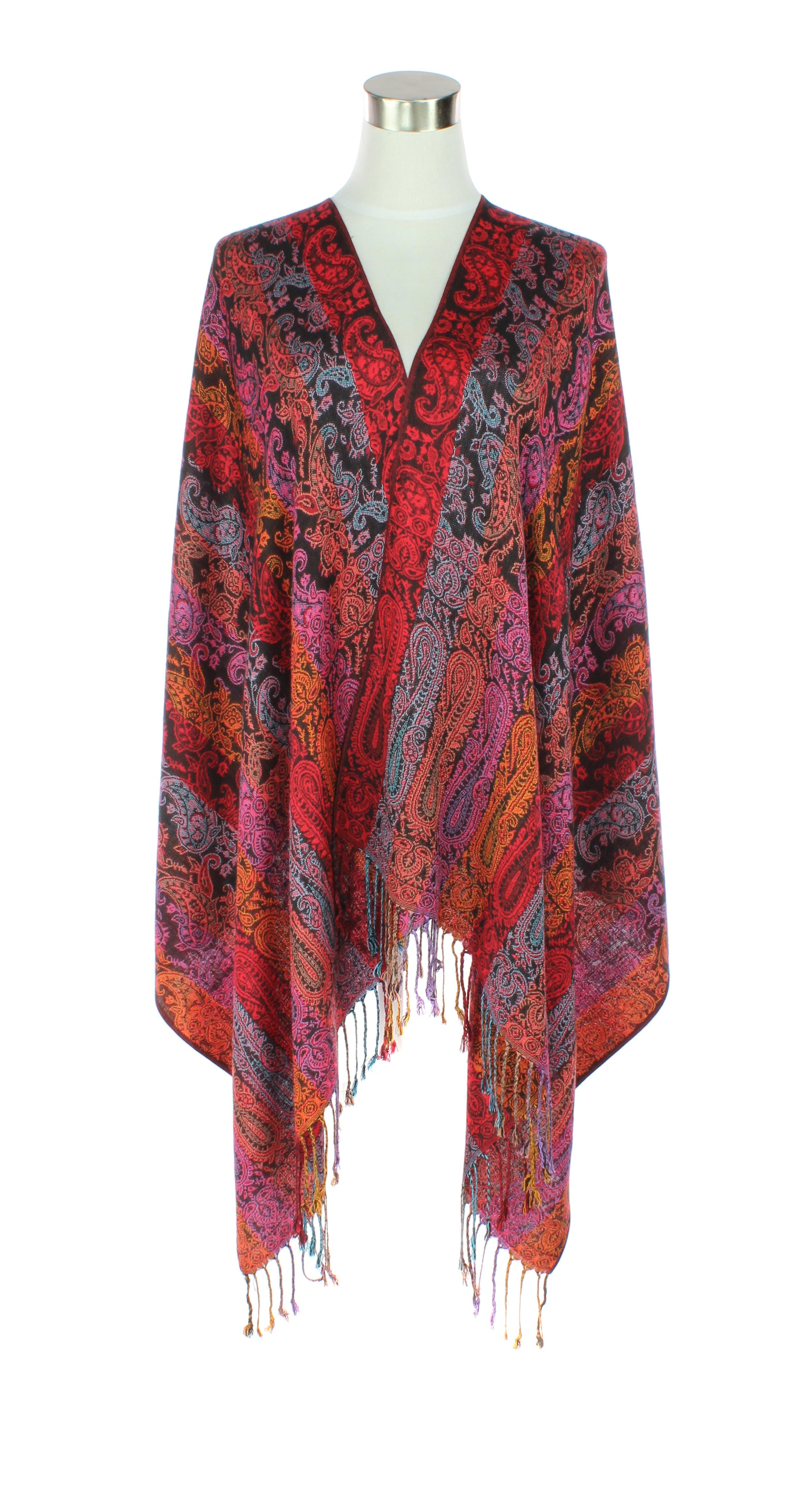 Multi Color Row Paisley Pashmina - PA045-001 (Pack of 12) – ORIGINAL USA